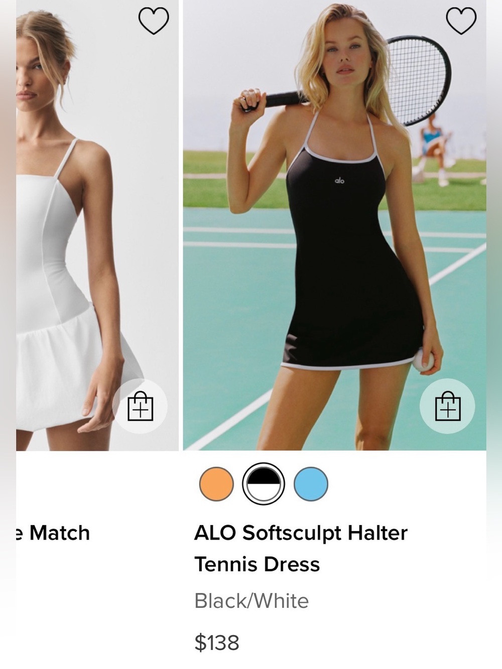 100% Authentic from the store! ALO Yoga Black Mini Dress with White Trim - Picture 4 of 8